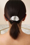 Silver Yaprak Desenli Saç Tokası