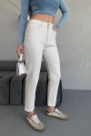 Beyaz Boyfit Jean Pantolon BCNW-251401