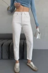 Beyaz Boyfit Jean Pantolon BCNW-251401