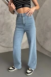 Mavi Yüksek Bel Regular Kesim Jean Pantolon BCNW-251439