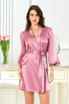 Pembe Saten Bride Sabahlık BCAN-255914FA