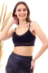 Siyah Askılı Şerit Dantelli Büstiyer CO-2520040410