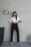 Siyah Boyfriend Yüksek Bel Denim Pantolon BCNW-251392