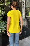 Beyaz Color Block Salaş T-Shirt BCBSK-25700-3207