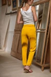 Hardal Yüksek Bel Cepli Piliseli Duble Paça Pantolon BCBSK-25700-3173