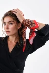 Kahve Leopar Desenli Bandana Fular BCNSV-2515310