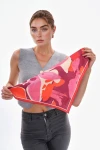 Kırmızı Çiçek Desenli Bandana Fular BCNSV-2515317