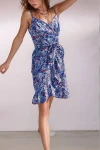 Mix Askılı Kruvaze Eteği Fırfrılı Kemerli Poplin Elbise BCBSK-25700-SS-7095