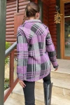 Mor Oversize Uzun Kollu Gömlek BCBSK-25700-3685