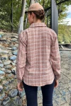 Pembe Uzun Kollu Oversize Düğmeli Gömlek BCBSK-25700-3498