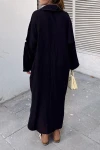 Siyah Hafif Kumaş Oversize Elbise BCBSK-25700-3440