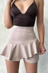 Bej Fırfırlı Şort Etek BCHN-2525683