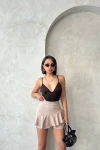 Bej Fırfırlı Şort Etek BCHN-2525683
