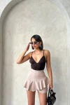 Bej Fırfırlı Şort Etek BCHN-2525683