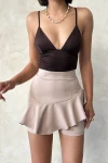Bej Fırfırlı Şort Etek BCHN-2525683