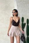Bej Fırfırlı Şort Etek BCHN-2525683