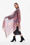 Bej Patchwork Desenli Fransa Kumaşı Varaklı Şal BCNSV-2515176