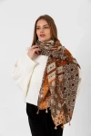 Camel Etnik Desenli Püsküllü Şal BCNSV-2515081