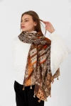 Camel Etnik Desenli Püsküllü Şal BCNSV-2515081