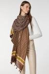 Camel Etnik Desenli Püsküllü Şal BCNSV-2515083