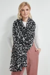Gri Leopar Desenli Şal BCNSV-2510862