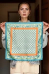 Kiremit Geometrik Desenli Bandana Fular BCNSV-2513944