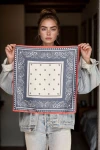 Lacivert Kenarlıklı Bandana Fular BCNSV-2513749