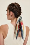 Lacivert Pliseli Lacivert Kenarlıklı Bandana Fular BCNSV-2513750-1