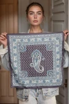 Lacivert Şal Desenli Bandana Fular BCNSV-2513935