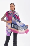 Lila Çizgi Desenli Şal BCNSV-2515216