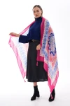 Mavi Patchwork Desenli Şal BCNSV-2515238