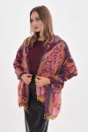 Pembe Otantik Desenli Şal BCNSV-2515215