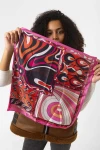Pembe Patchwork Desenli Bandana Fular BCNSV-2515140