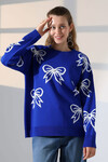 Saks Fiyonk Desenli Triko Kazak BCES-252045