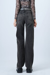 Antrasit Yüksek Bel Düz Paça 5 Cepli Denim Pantolon BCHNW-251205