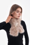 Bej2 İçten Geçmeli Peluş Atkı Boyunluk BCNSV-25WT1018