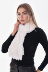 Beyaz1 İçten Geçmeli Peluş Atkı Boyunluk BCNSV-25WT1018
