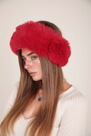 Kırmızı Peluş Bandana  BCNSV-25WT1014