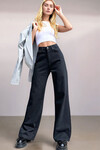 Siyah Yüksek Bel Wide Leg Jean BCHNW-251174