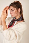 Siyah1 Geometrik Desenli Bandana Fular BCNSV-25WT1031