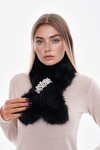 Siyah2 İçten Geçmeli Peluş Atkı Boyunluk BCNSV-25WT1018