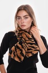 Zebra İçten Geçmeli Peluş Atkı Boyunluk BCNSV-25WT1018