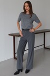 Antrasit Kemerli Çift Cepli Palazzo Pantolon BCRU-261310