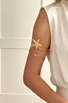 Arm Cuff Çelik Deniz Yıldızı Helenistik Pazu Kol Kelepçesi Gold Ayarlanabilir Kelepçe BCYJ-251047