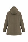 Haki Kapüşonlu Fermuarlı Çift Cepli Yağmurluk Ceket BCHNV-261269
