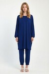 Lacivert Tunik Ve Pantolon Örme Viscon Alt Üst Takım
