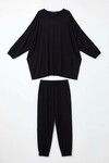 Siyah Tunik Ve Pantolon Örme Viscon Alt Üst Takım