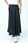 Siyah Yüksek Bel Basic Saten Etek BCHCA-251231